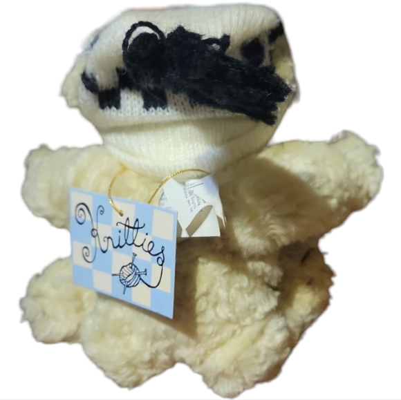 Vtg 93 Kitties Polar Bear Knitted Scarf Hat Movable Arms Legs - Picture 3 of 7